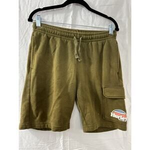 Hurley Mens‎ Shorts Adult S Green Fleece Sweat Shorts Casual Outdoors Gorpcore